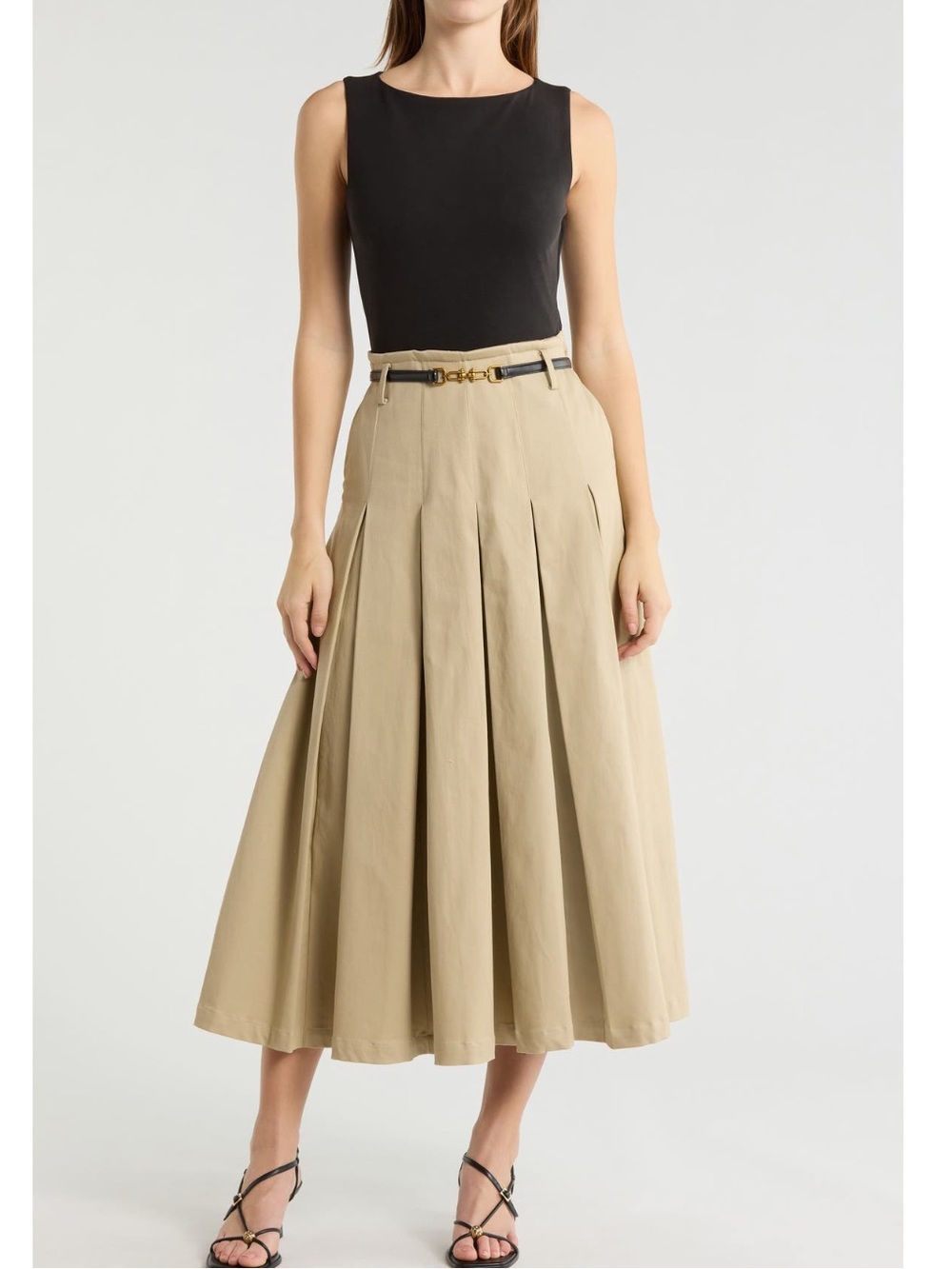 Avec Les Filles Mixed Media Pleated Dress New! - Picture 4 of 16